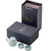 Chaxun Ru Kiln One Pot Two Cups Gongfu Tea Set with Red Gift Box