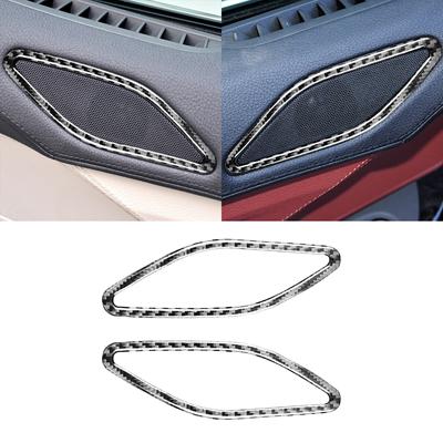 For BMW 6 Series M6 F12 F13 F06 2011-2018 M Sport Real Carbon Fiber Stickers Door Horn Cover Car Interior Styling Accessories