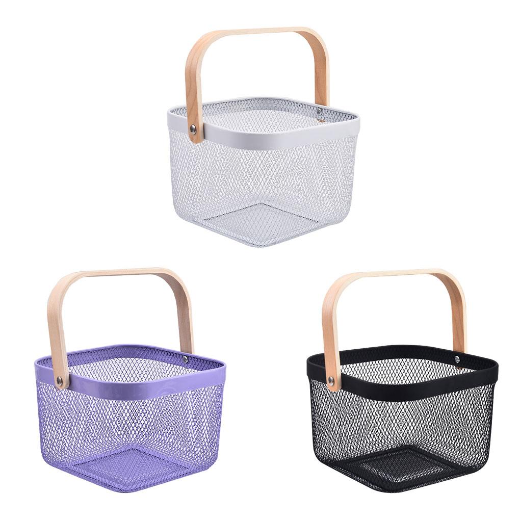 Durable Storage Solution Picnic Basket With Handle Small Basket With Handle Shopping Basket