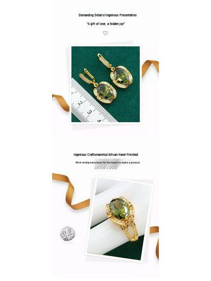 Romantisches Damen Zirkonia Schmuckset: Modische hochwertige Luxusaccessoires