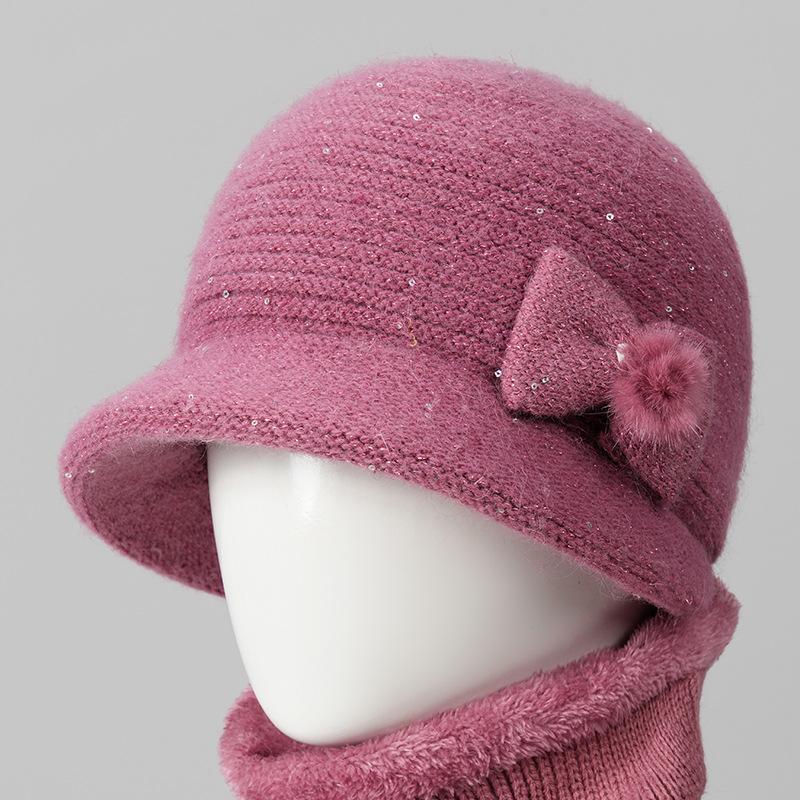 Hat Women's Winter Wool Hat Autumn and Winter Rabbit Hair Thermal Basin Hat