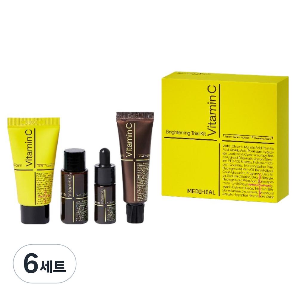 [Mediheal] Набор для осветления кожи Vita Brightening Trial Kit (Очищающая пенка 30мл + Тонер 30мл + Сыворотка 10мл + Крем 20мл) 6 комплектов