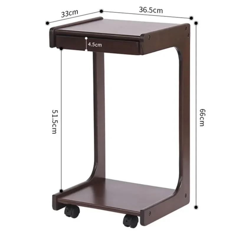 Nordic Retro Solid Wood Coffee Tables Living Room Furniture Home Sofa Move Side Tables Designer Creative Bedroom Bedside Table