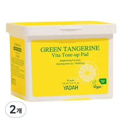 YADA Grüne Mandarine Vita Tone Up Pad 175ml, 80 Blätter, 2 Stück