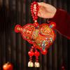 Hot 2026 New Year Door Hanging "Fu" Character Zodiac Pendant Money Bag Fish Ornament Festive Decoration For Chinese New Year