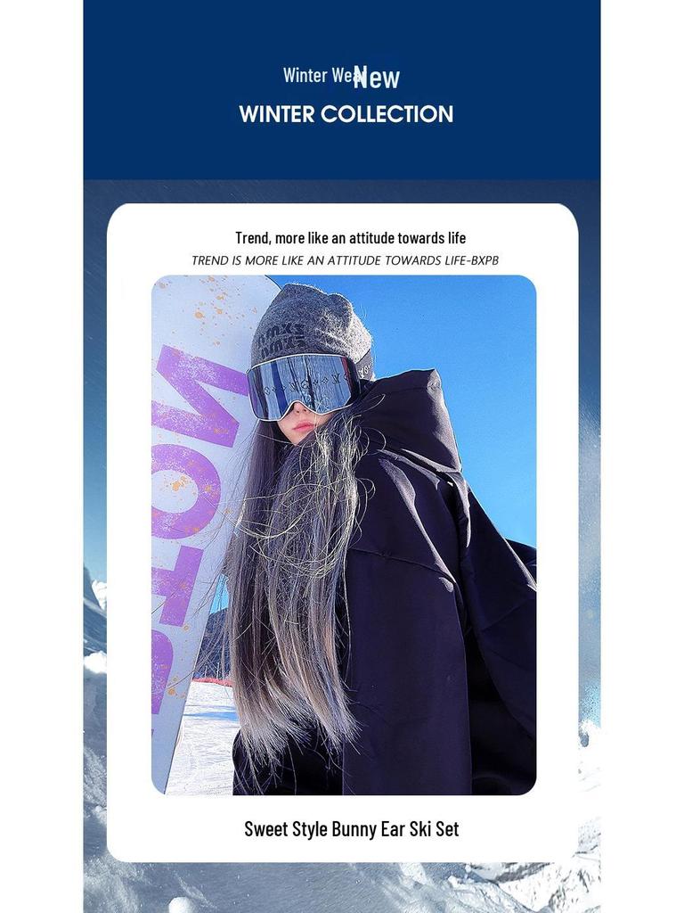 Ice Degree Rabbit Ear Ski Jacket: Women's & Men's Windproof, Waterproof, Warm Ski Sweatshirt for Snowboarding & Skiing