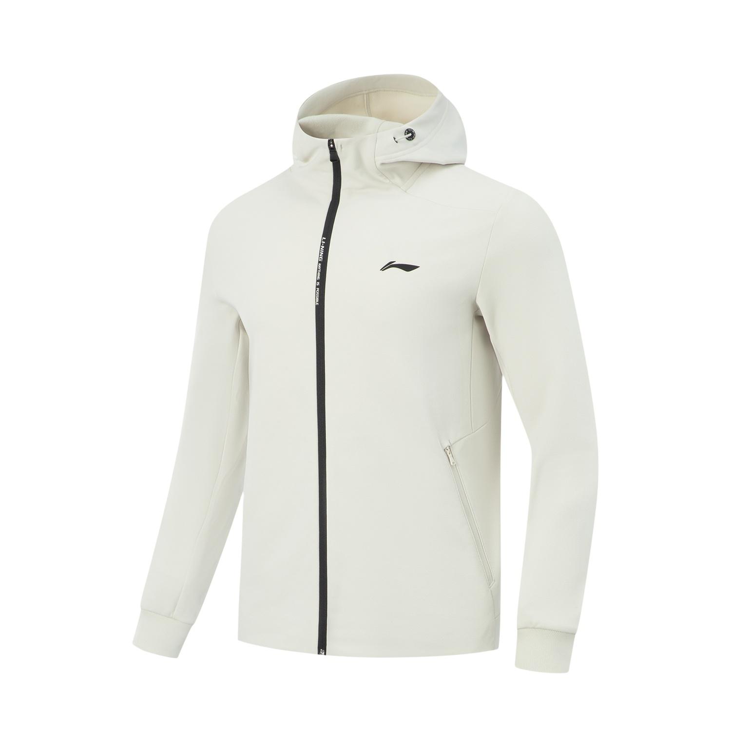 

Li-Ning Флисовая подкладка, теплая куртка-бомбер с капюшоном, спортивная повседневная, с буквенным принтом, мужская куртка AWDV975-1 M