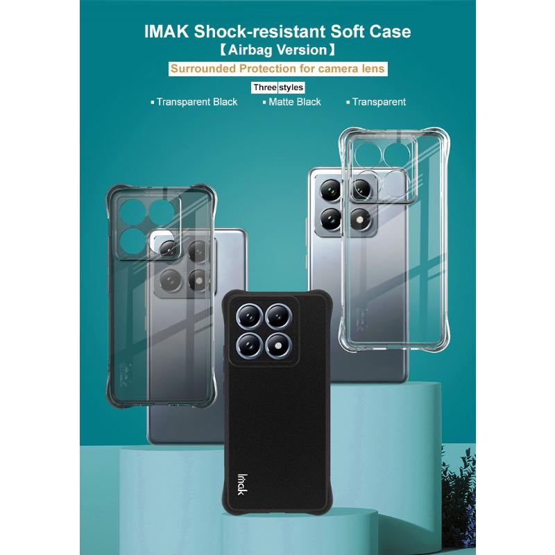 Pro Xiaomi 14T Pro 5G Pouzdro na telefon IMAK Nárazuvzdorné Měkké pouzdro