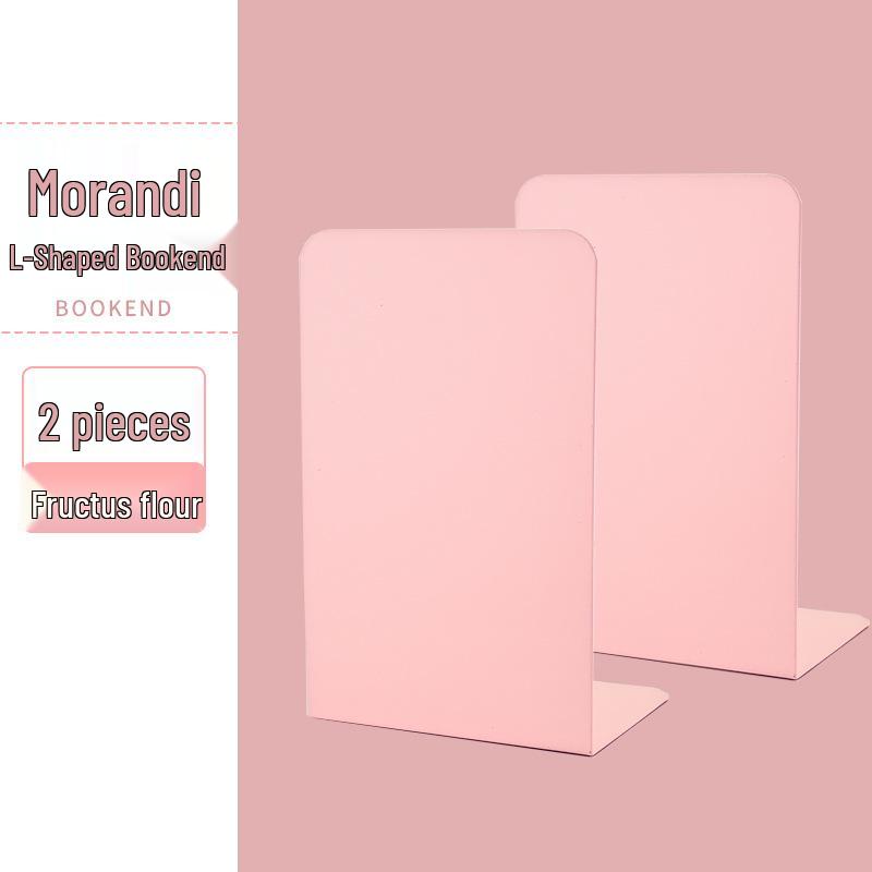 L-Shaped Metal Bookends for Students - Large Desktop Shelf Divider