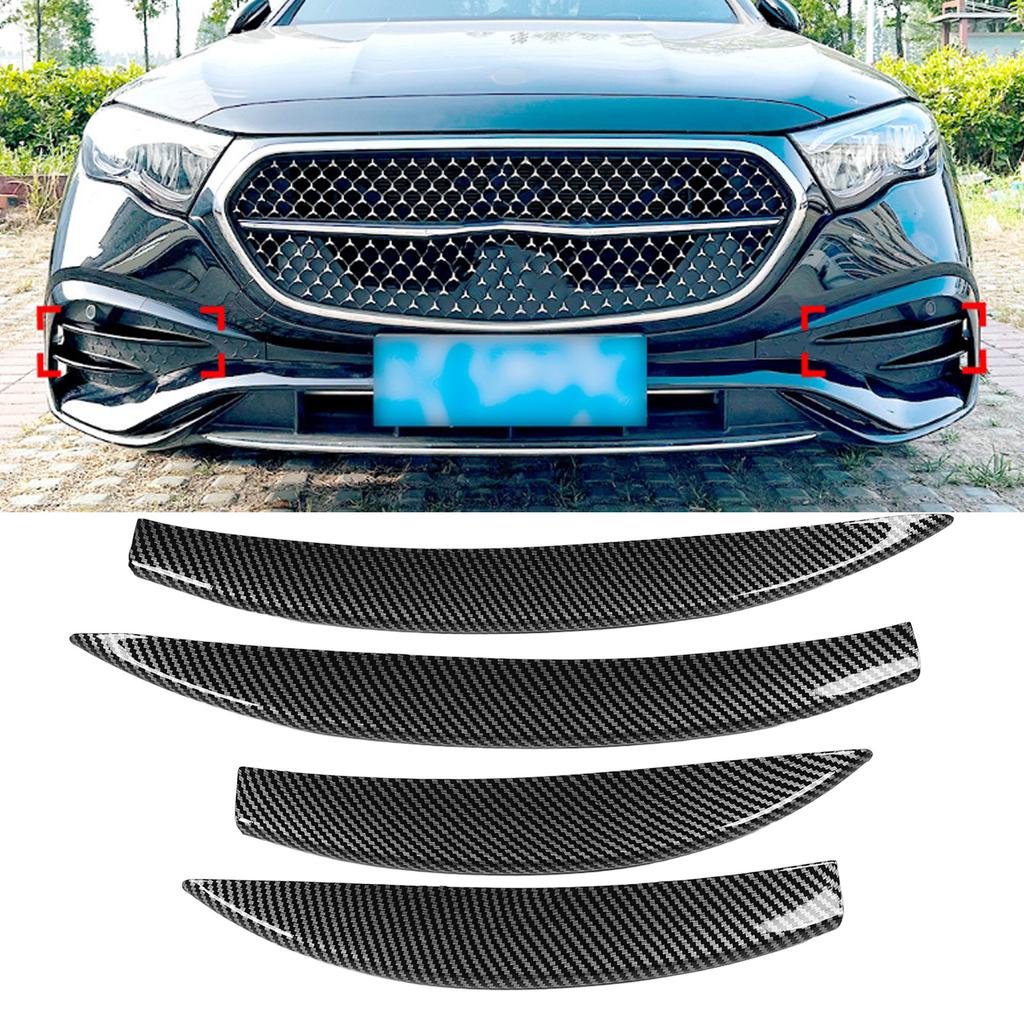 1 Pair Front Bumper Splitter Grille Trim Stylish Look Spoiler Diffuser Grille Trim Strip Replacement for   E‑Class W214  ‑Line 2024 and Later