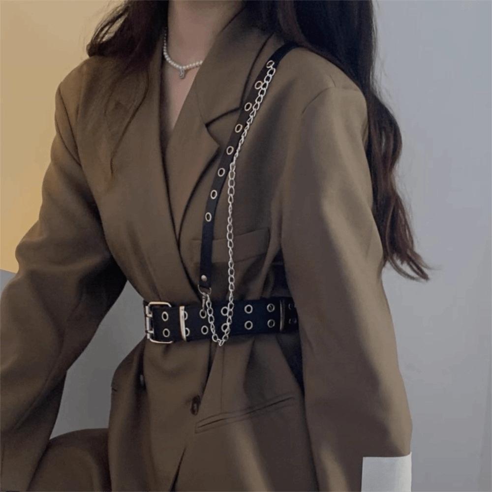 Hip Hop PU Leather Belt Punk Skirt Belt Fashion Women Waist Belt  Dress Accessories