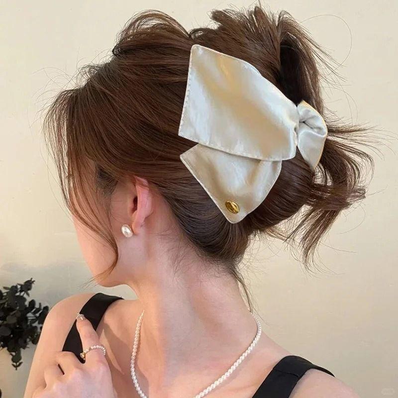 Korean Ins Striped Triangular Hair Clip For Updo At The Back Of The Head Shark Clip Hairpin Women Hair Accessory