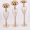 Golden Metal Wedding Event Decoration with Unique Shape and 18 Frosted Tubes