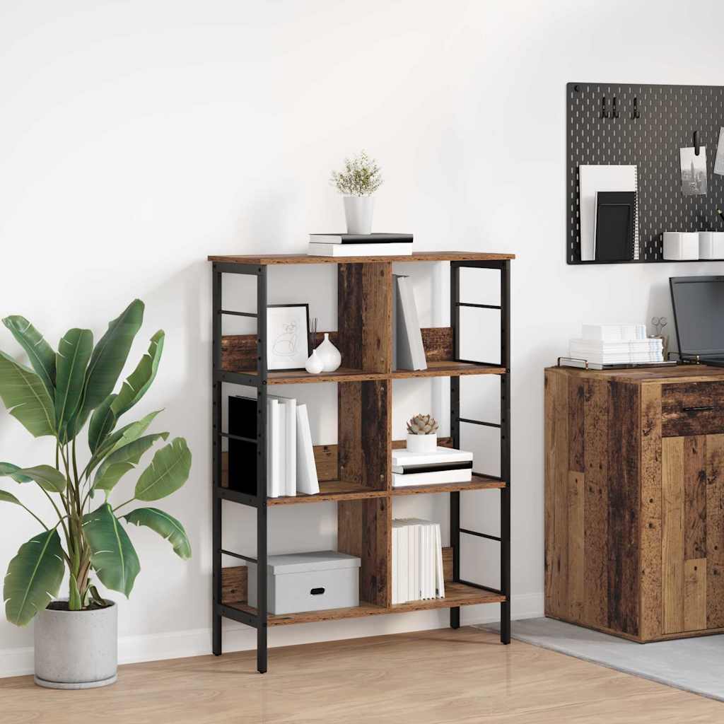 Vintage Wood Bookshelf 82 x 32 x 112 cm Engineered Wood