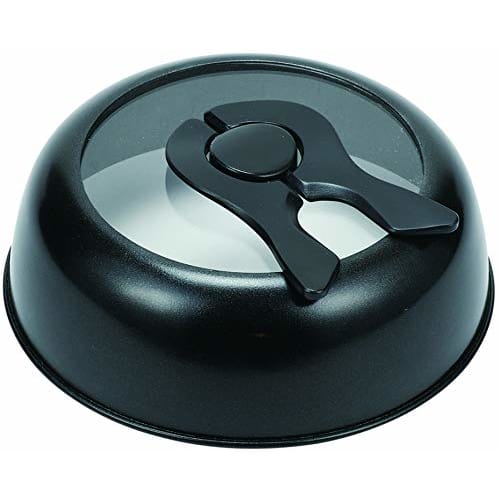 Pearl Metal Handy Silicone-Coated Stand Plate Cover with Window, Round, 22cm, HB-5414