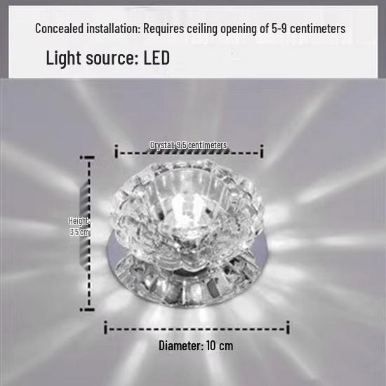 Spot de Teto Embutido LED para Corredor - Design Olho de Gato Alvo para Sala de Estar