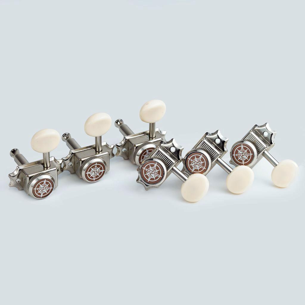 1 Set 3R3L Guyker Cream Handle Lock String Tuners Vintage Tuners Machine Heads Tuners Chrome