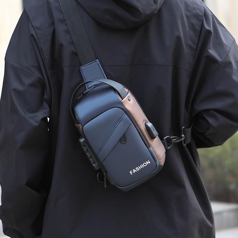 2025 Nowa torba typu crossbody męska, torba na klatkę piersiową, prosta torba na talię, przekątna torba na ramię