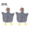 2 Pcs Goose Hand Towel Double Sided Coral Velvet Towel Absorbent Thickened Reusable Wipe Towel for Kitchen Bathroom Cleaning And Drying