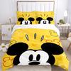 3pcs Mickey Mouse Printed Bedding Set, Breathable And Soft, Machine Washable, Christmas Gift, Suitable for Bedroom Decoration, 083