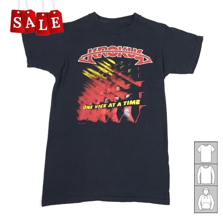 Nouveau Krokus One Vice At A Time Cadeau Pour Fans Unisexe S5XL Chemise SS613 T-shirt Unisexe