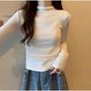 Women Half Turtleneck Long Sleeve Slim Fit Warm Thermal Bottoming T Shirt