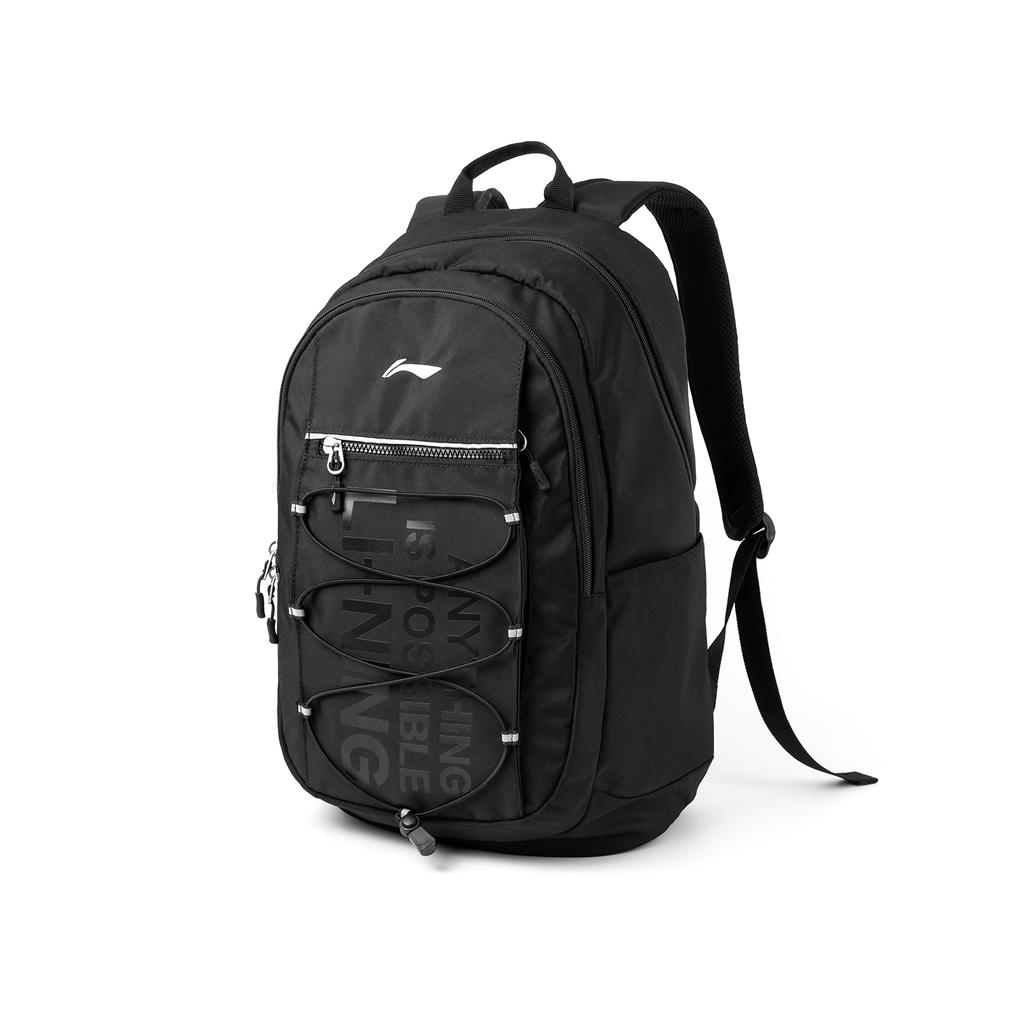 Li Ning Polyester Backpack Regular Unisex Black ABSU325