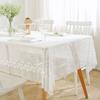 Elegant Lace Tablecloth - Polyester Rectangular French Romantic Design, Intricate Floral Patterns, Perfect for Home Dining Table Decoration