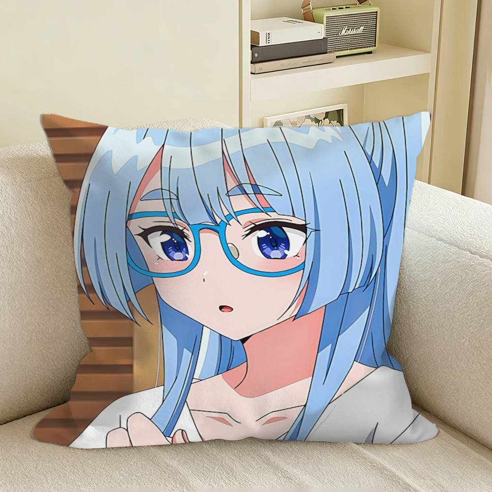 Shiunji Family Anime Seiha Shiunji Square Sofa Pillow Cover Solid Color Living Room Home Decor Cushion Case