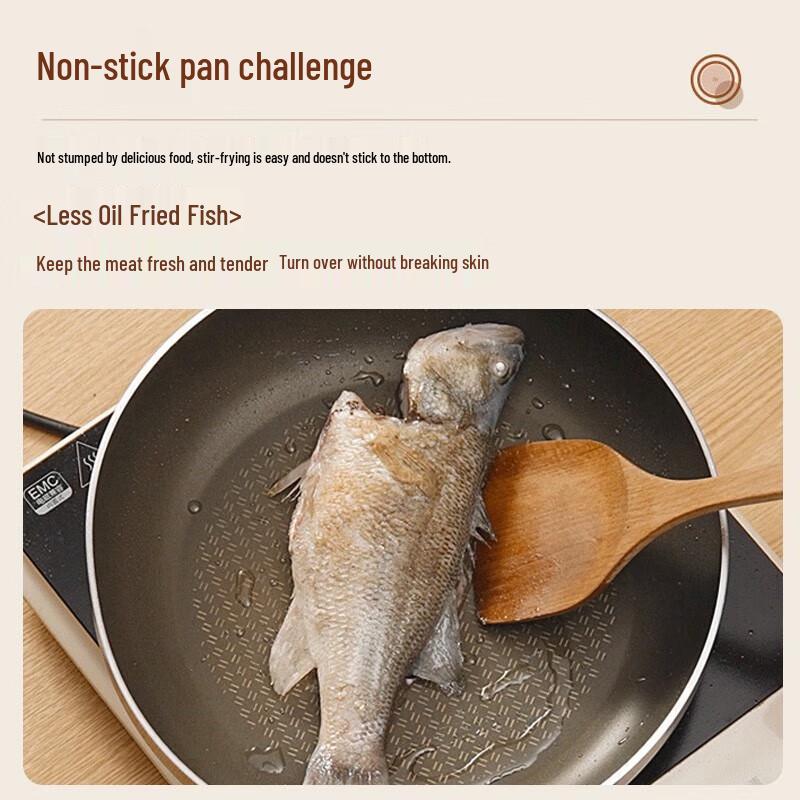 Supor Fire Red Dot Non-Stick Frying Pan with Lid