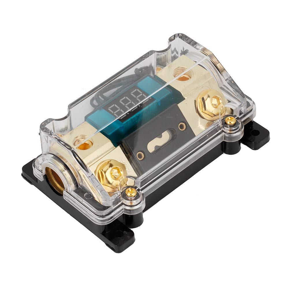 

Audio Power Fuse Holder Stereo Distribution Block Box Digital Display) 150A) Distribution Block, Car Stereo Fuse Block Fuse Car (150A)