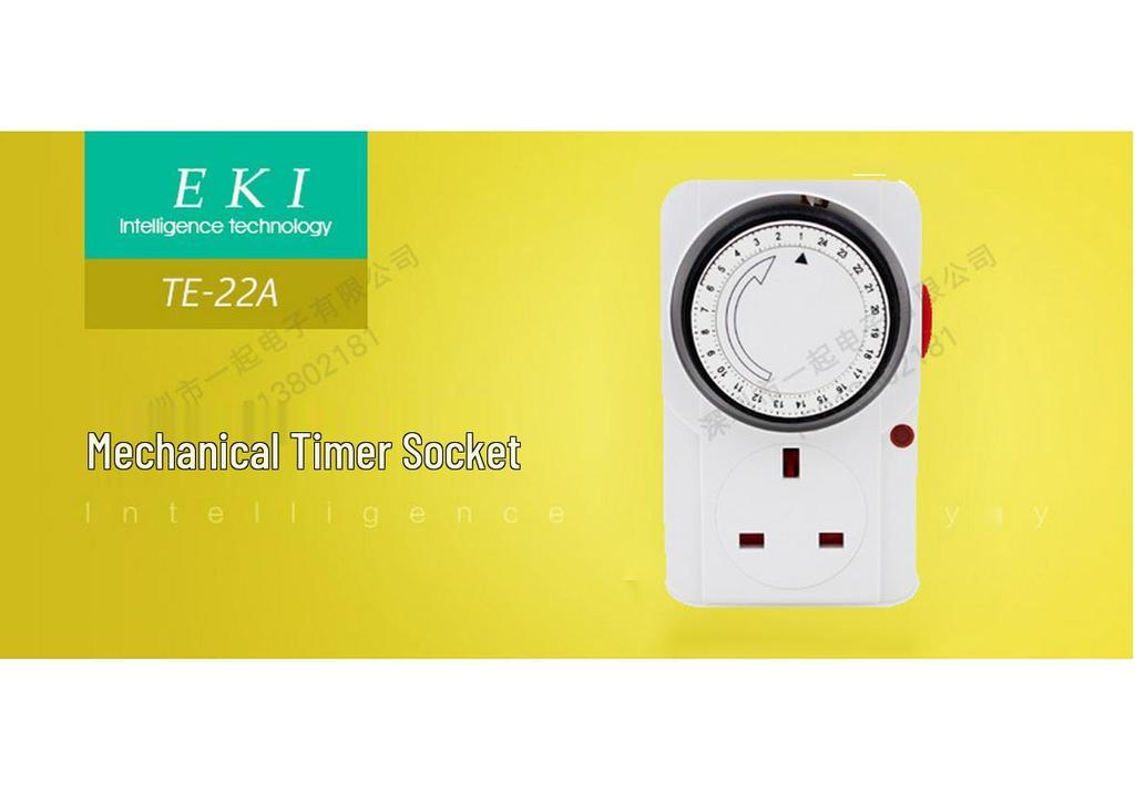 UK 13A Mechanical Timer Socket: 24-Hour Automatic Power On/Off Controller