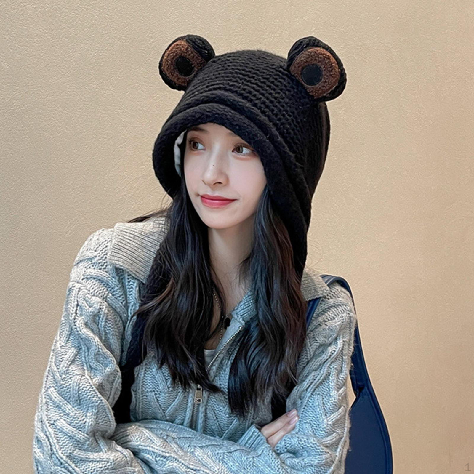 Cozy Winter Knit Hat for Women - Stylish Headgear Autumn and Halloween Costume