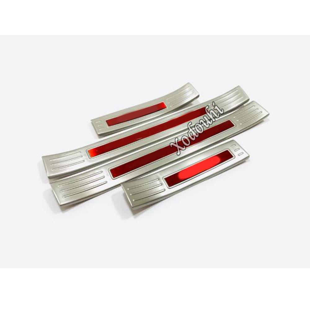Car Body Stainless Steel Pedal Door Sill Scuff Plate Inner Threshold Bumper Parts 4PCs For Mazda CX-30 CX30