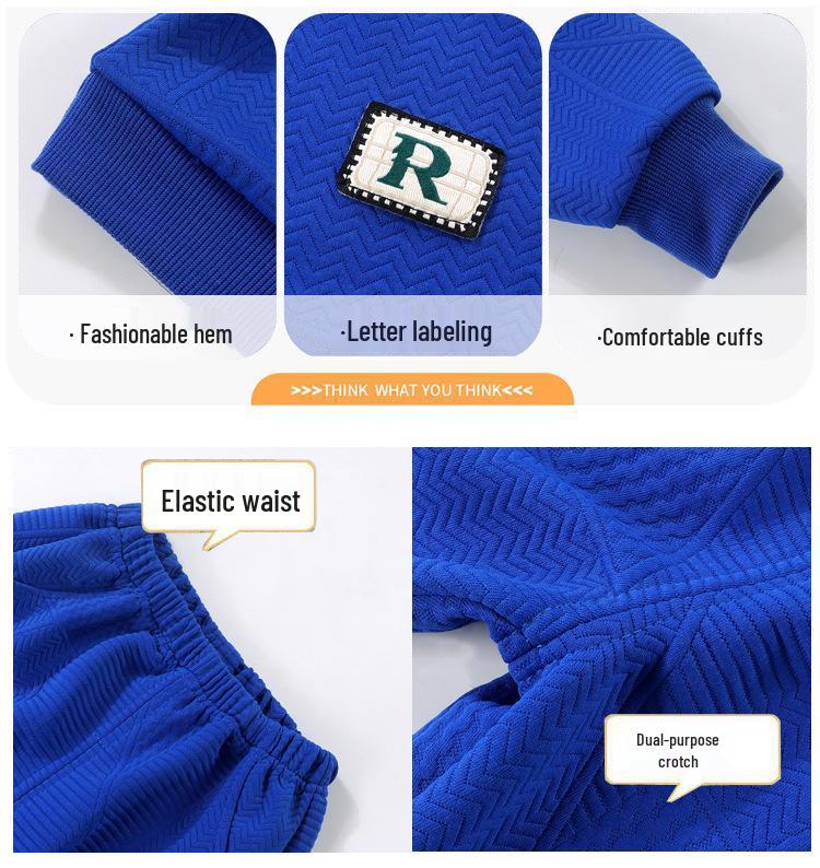 Elegante set felpa coreana primavera/autunno 2025 per ragazzi e ragazze