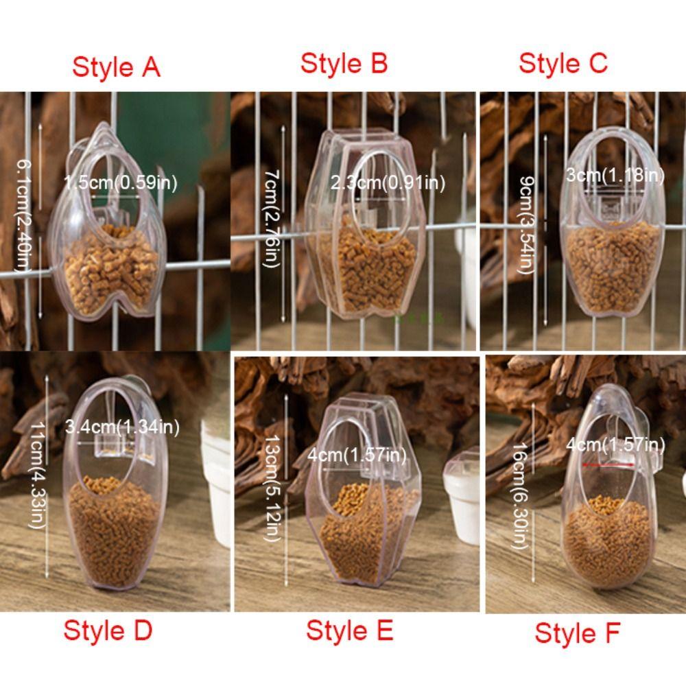 Wandbehang Vogelfutterbecher Transparent Abnehmbar Papageien Futterspender Tränke Kunststoff Spritzschutz Vogel Wassernapf