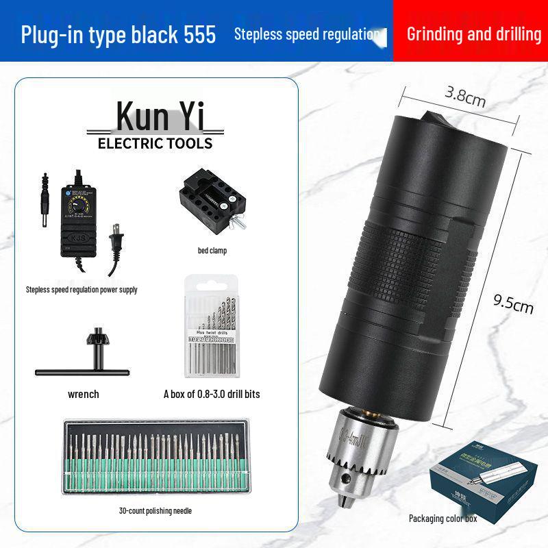 High-Power Variable Speed Knurled Electric Handheld Grinder & Drill