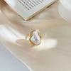 Cross-Border Retro New Simple Rrregular Baroque Imitation Pearl Personality Ladies French Ring, Suitable For Charming Intel