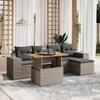 VidaXL Garden Lounge Set with Cushions 6 Pcs, Patio Sofas, Patio Furniture Set, Outdoor Furniture, Grey 3272614