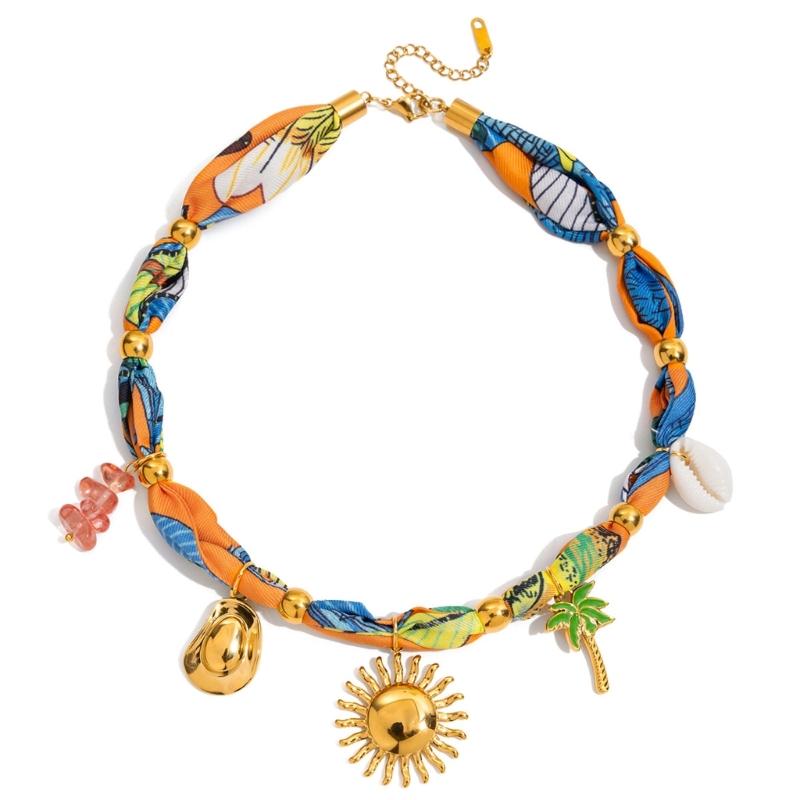 

Stylish Oceanics Inspired Shell Dopamine Necklace Adjustable Portable Chain for Women Daily Wear