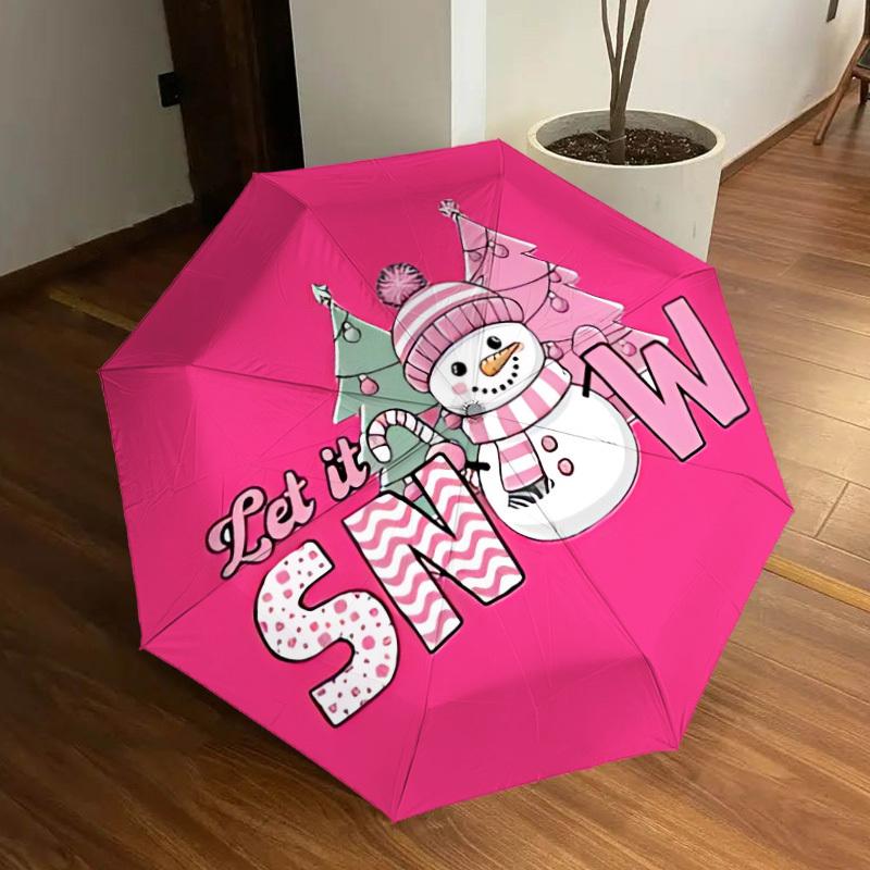 

1pc Snowman Automatic Open/Close Umbrella, Formal Events - Ideal Gift for Family or Friends, Outdoor Accessory yy251211107