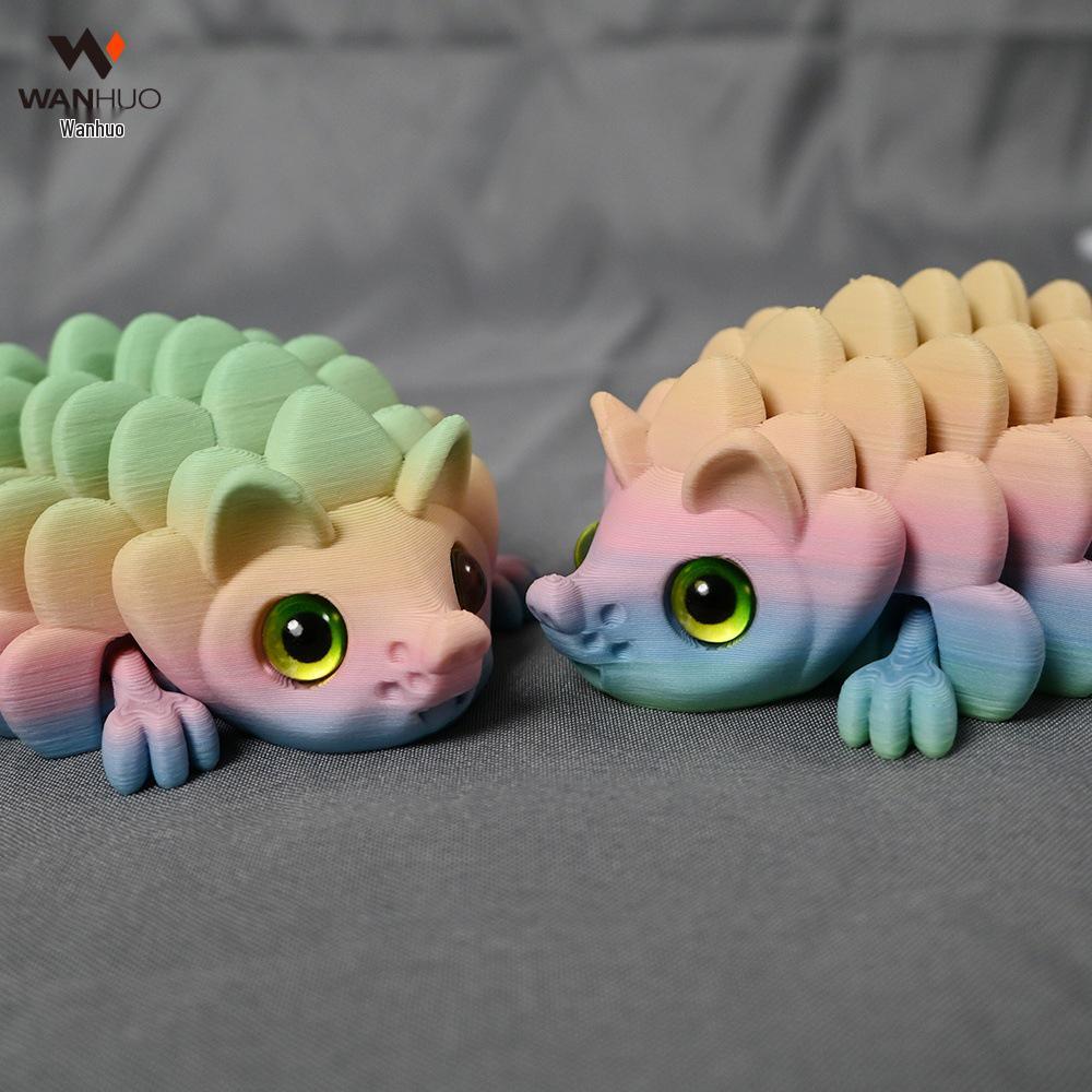 3D-печатная еловая шишка-ёжик, орнамент с подвижными суставами