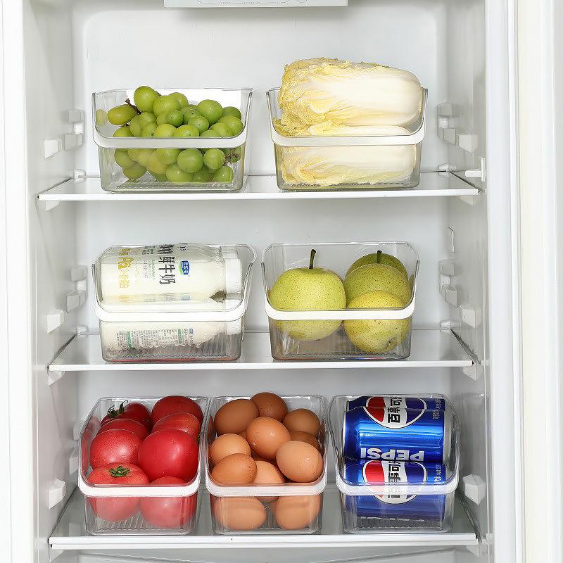 2Pcs/3Pcs/4Pcs Clear Fridge Organizer Open Drawer Snack Storage Box Multifunctional Container For Home