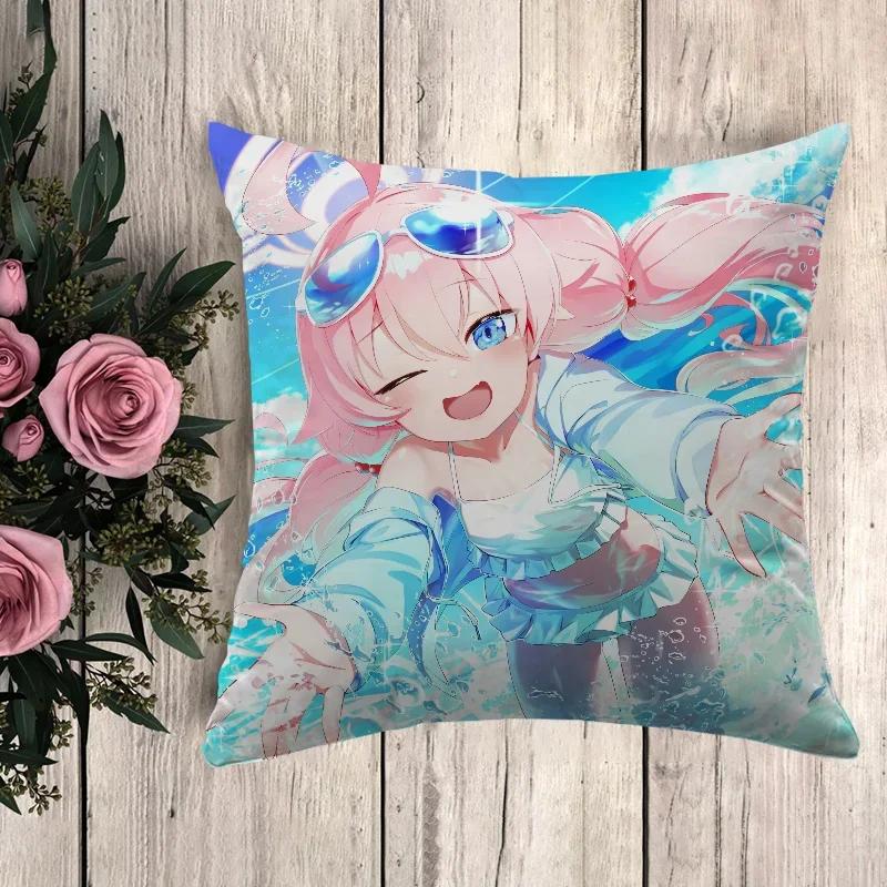 Anime Pillow Blue Archive Fall Decor Cushion Cover x Pilow Cases Car Decoration Throw Pillows Decorative Pillowcases