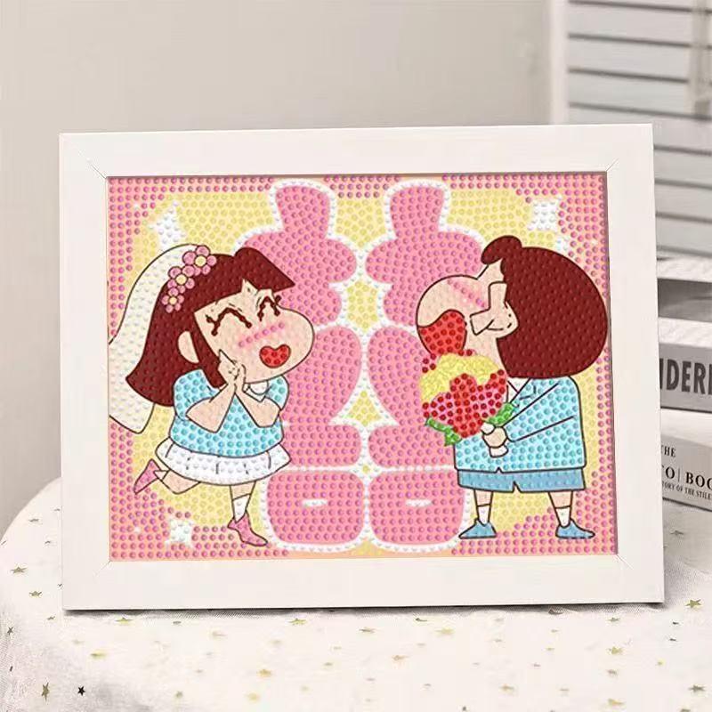 Kuromi Cartoon Diamond Painting Kit: Peace & Joy DIY Gift for Students and Kids.