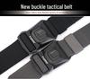 Men's Quick-Release Elastic Workwear Belt with Leather Trim