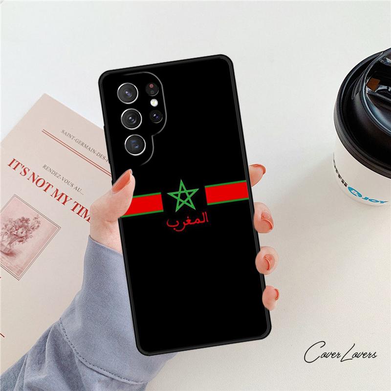 Morocco Flag Coat Of Arms Symbol phone case For Samsung Galaxy S24 S25 S23 S22 Ultra Note 10 20 Plus S20 S21 FE Cover