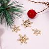 1 Piece Brass Christmas Charms 18K Gold Plated Christmas Snowflake Clear Cubic Zirconia Pendants For DIY Jewelry Making Findings