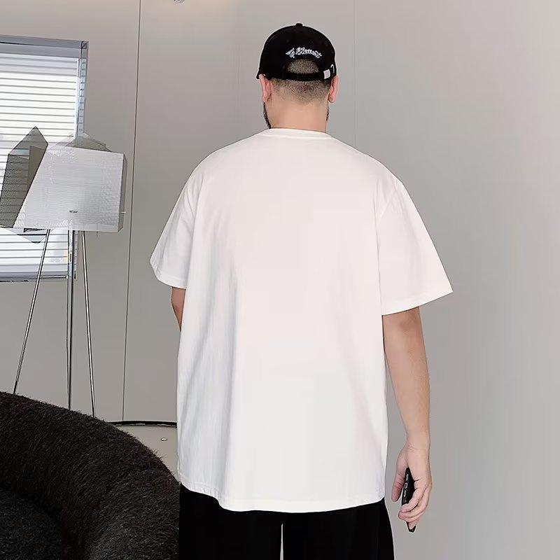 New short-sleeved t-shirt men's summer trend of loose versatile plus size cotton body shirt