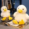 20-40CM Cute Cartoon Anime Sitting Pose Yellow Duck Plush Toy Kawaii Duck Children's Soothing Doll Pillow Handmade Birthday Gift